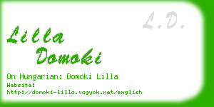 lilla domoki business card